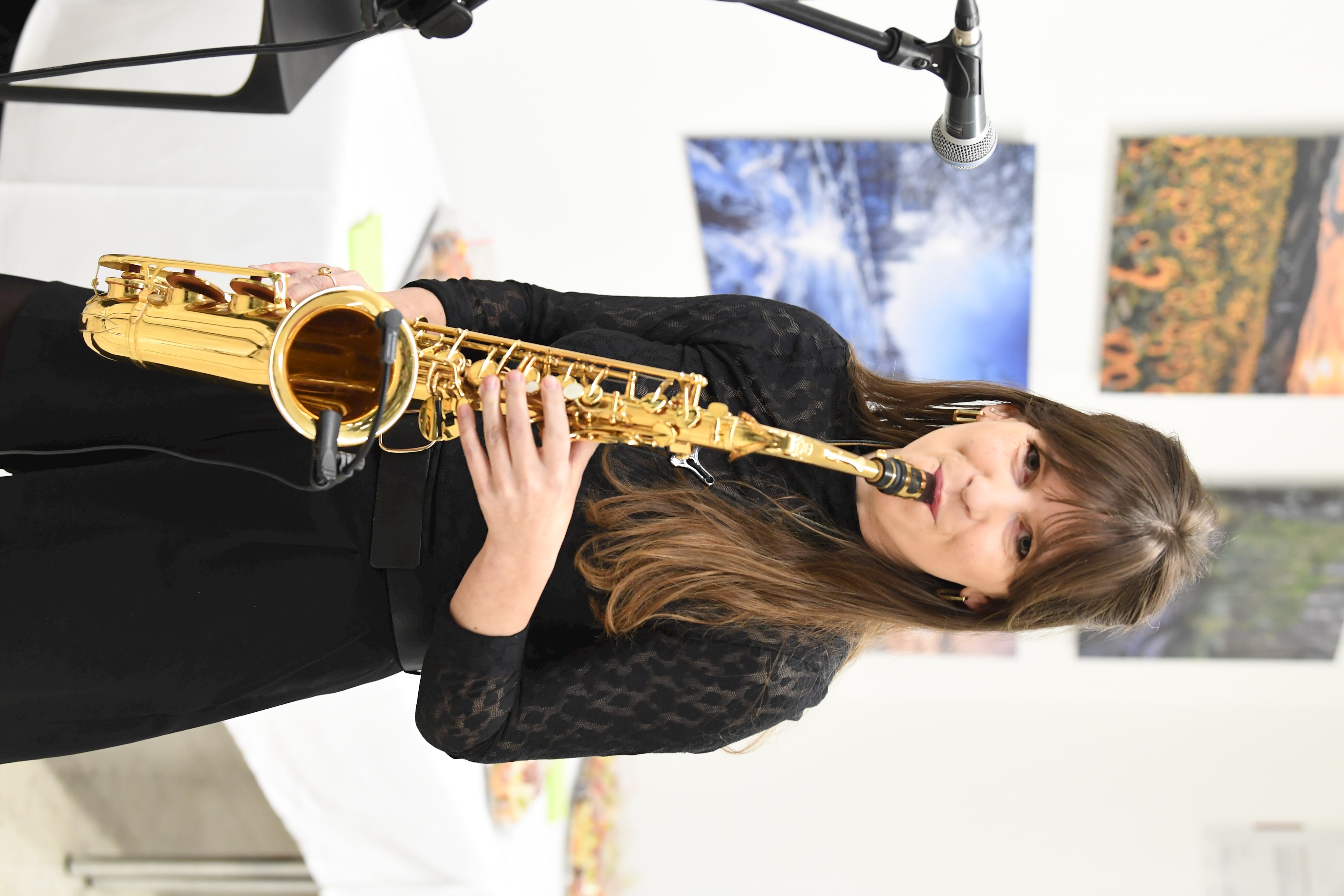 Für die musikalische Umrahmung sorgte die Saxophonistin Carmen Strobel. Foto: H.C. Wagner