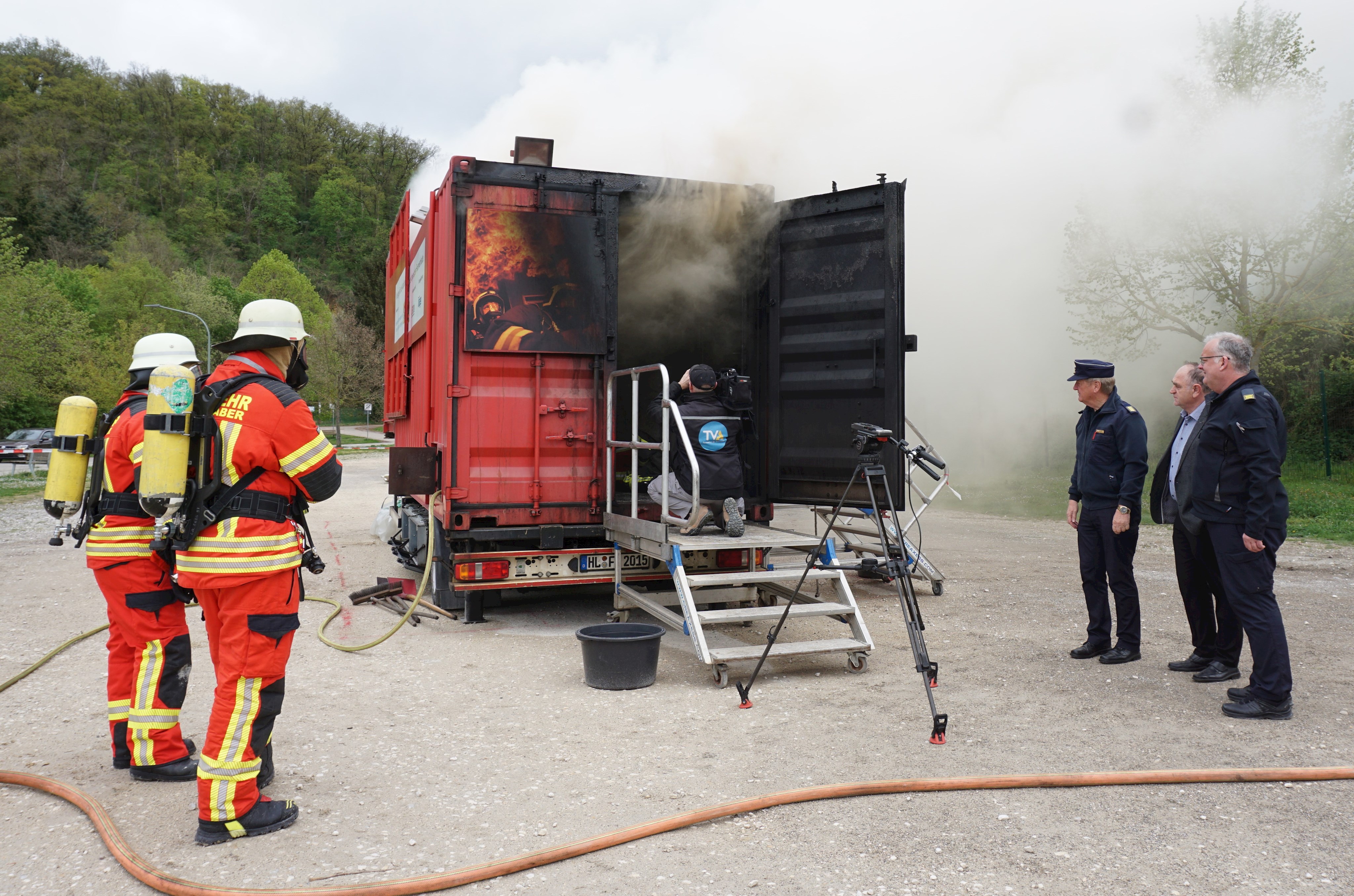  Brandübungscontainer des LFV Bayern waren in KW 25 in Tegernheim